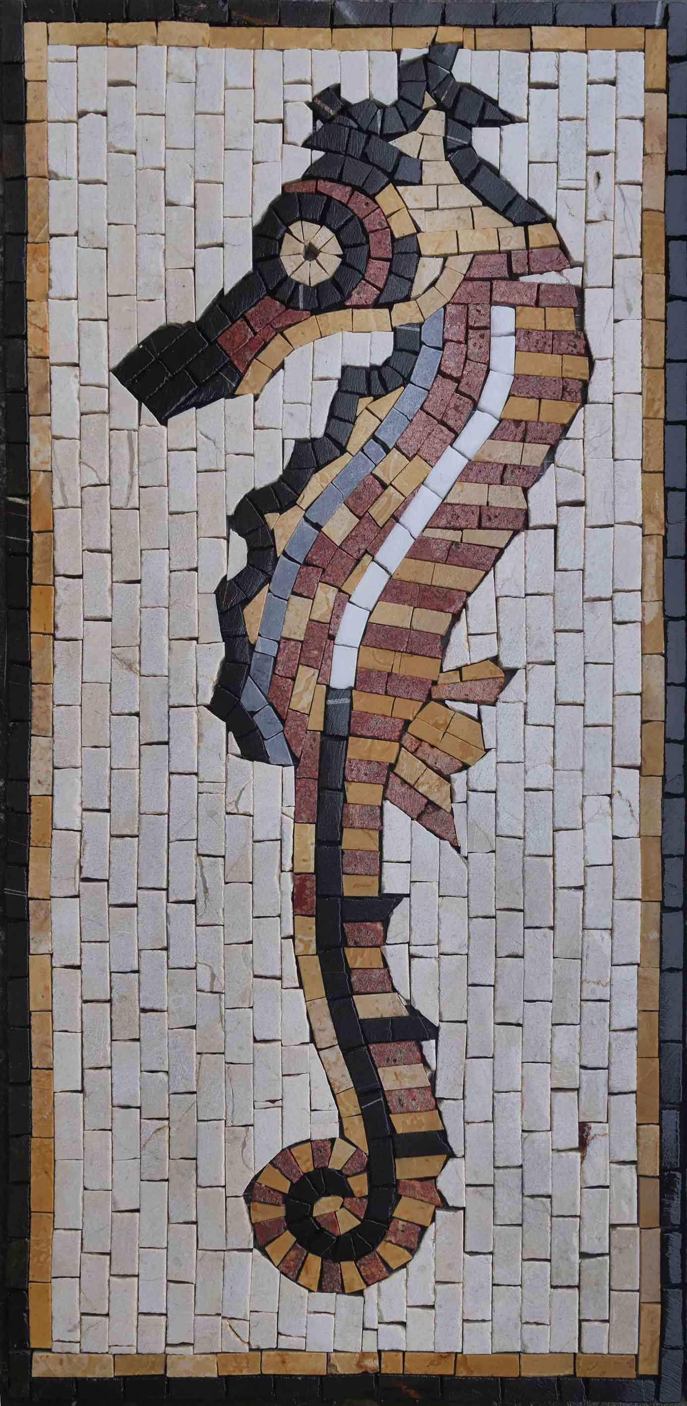 Marble Seahorse Mosaic - Ambient Seahorse
