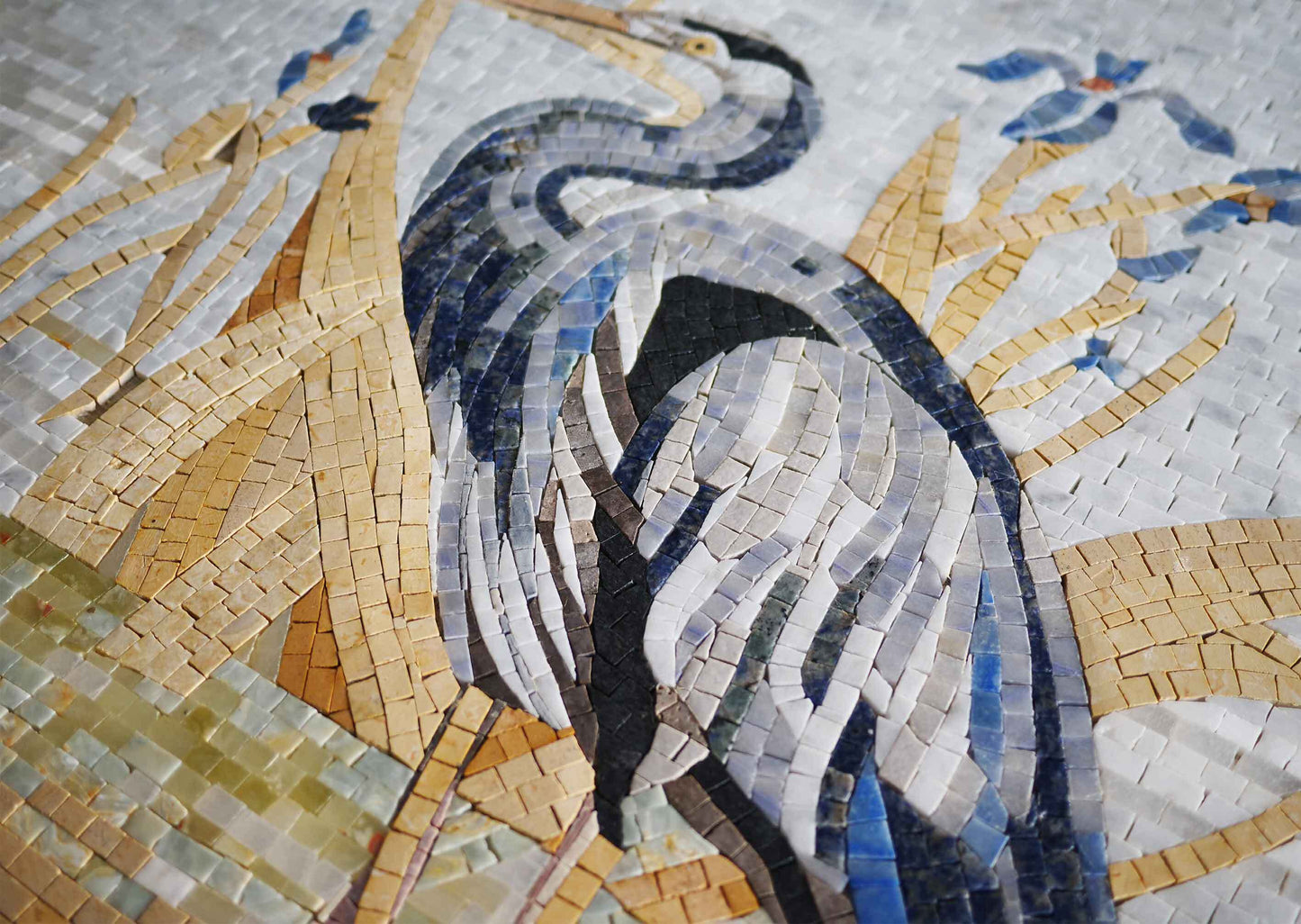 Bird Mosaic Art - Grey Heron