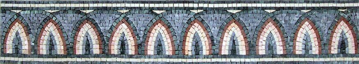 Border Mosaic Tiles With a Pattern of Arches