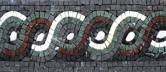 Geometric Rope Mosaic Border
