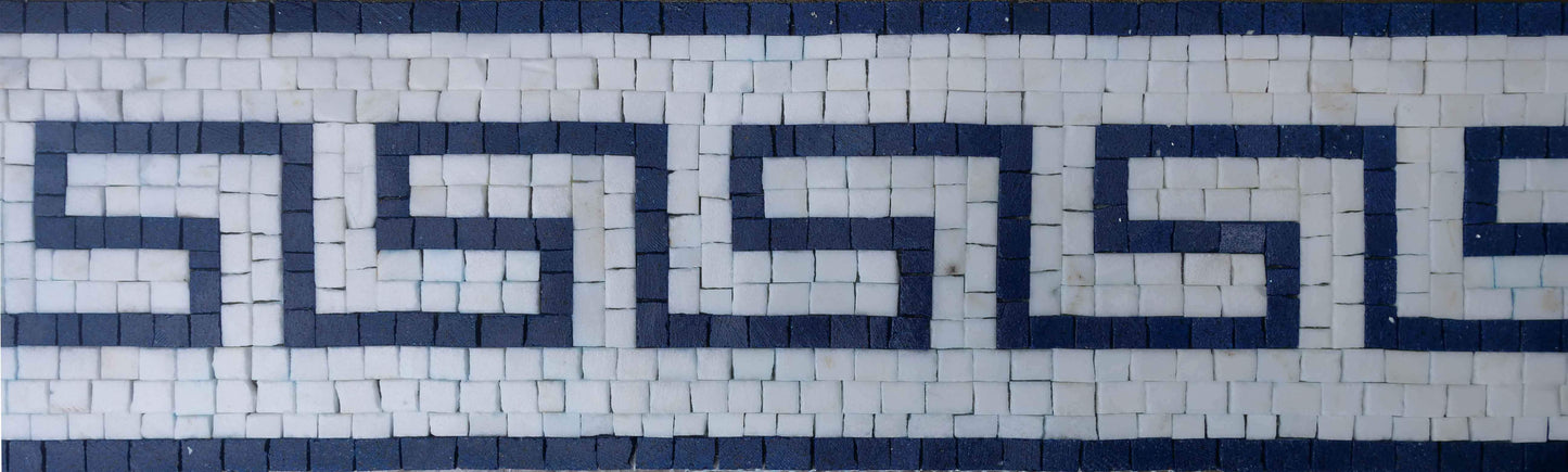 Marble Mosaic Border - Blue-Sace Borders
