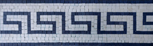 Marble Mosaic Border - Blue-Sace Borders