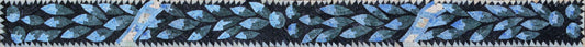 Blue Leaves Pattern - Mosaic Border