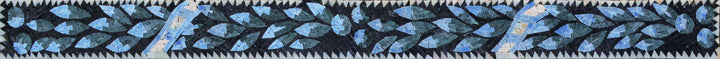 Blue Leaves Pattern - Mosaic Border