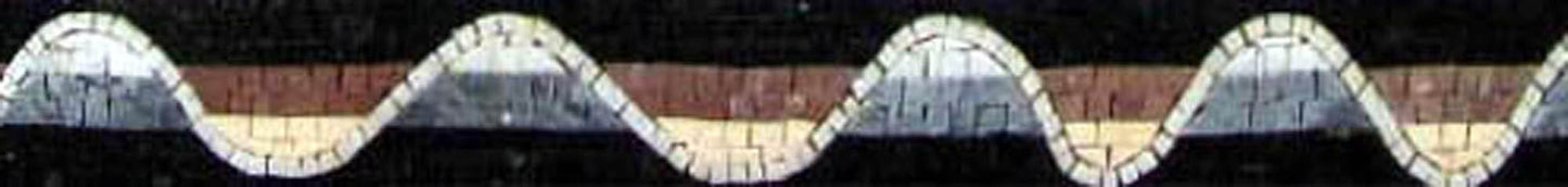 Mosaic Border Wavy Design
