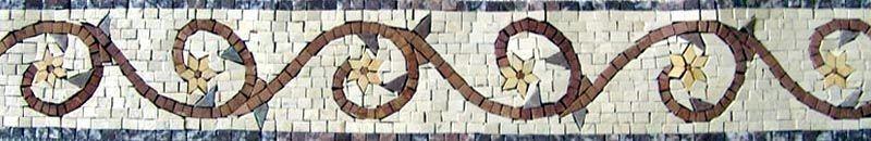 Floral Marble Border Mosaic