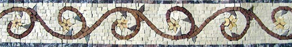 Floral Marble Border Mosaic