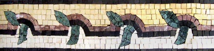 Mosaic Border - Turtle-like leaf