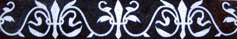 Floral Pattern Stone Mosaic Border