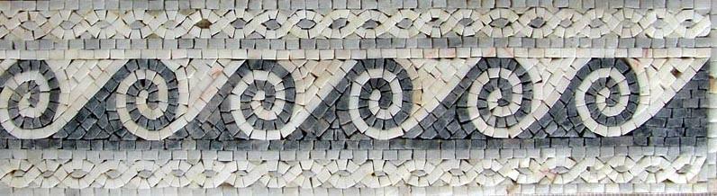 Waves Marble Mosaic Border