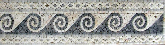 Waves Marble Mosaic Border