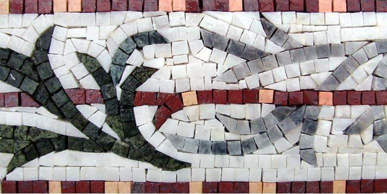 Mosaic Border Art - Arabesque Leaf