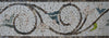 Winter's Delicacy Floral Mosaic Border