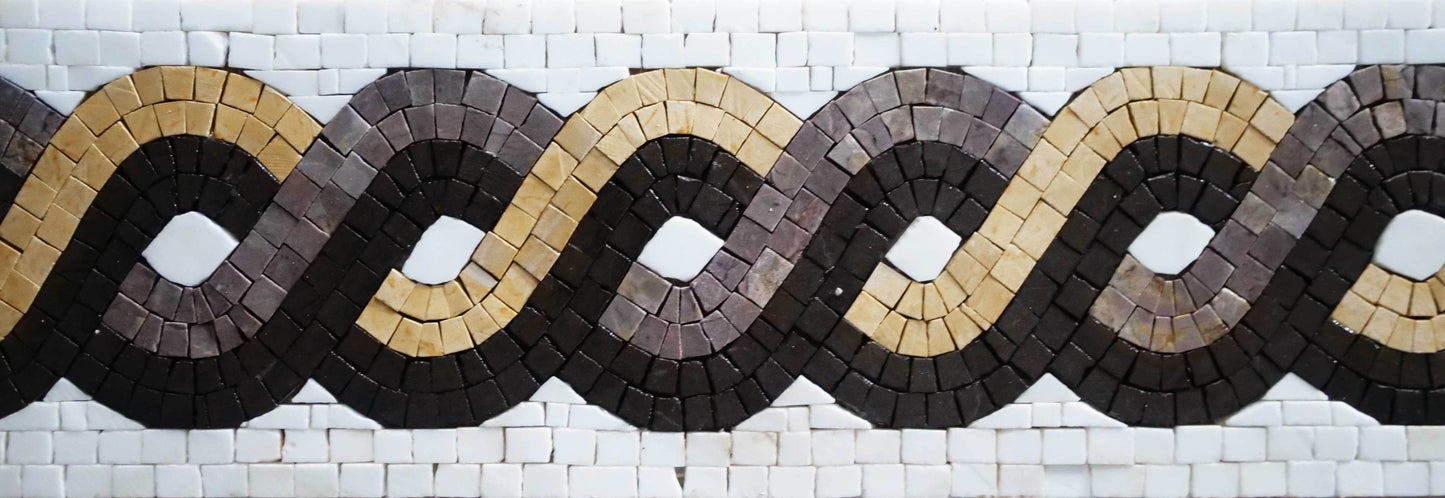 Geometric Mosaic Border - The Rope V