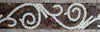 Floral Pattern Mosaic Border- Brown