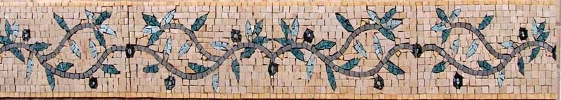 Border Mosaic Art - Olive Twigs