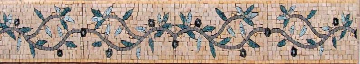 Border Mosaic Art - Olive Twigs