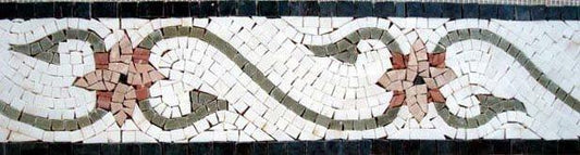 Floral Marble Mosaic Listellos