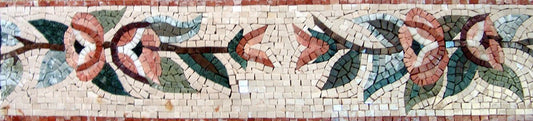 Mosaic Border - Floral Marble