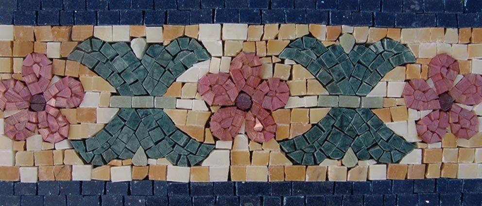Mosaic Border - Floral Marble