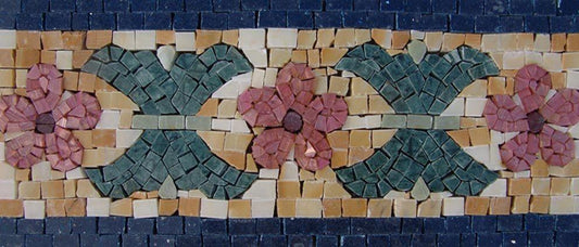 Mosaic Border - Floral Marble