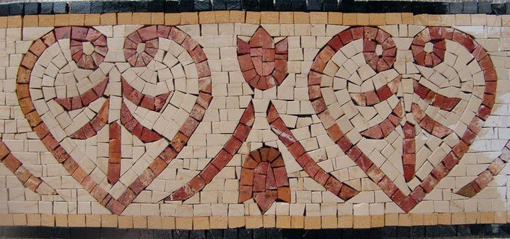 Hearts Pattern Border Mosaic
