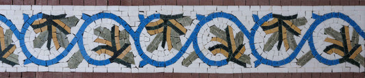Floral Border in Cool Tones - Mosaic Art