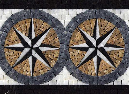 Border Mosaic Art - Compass