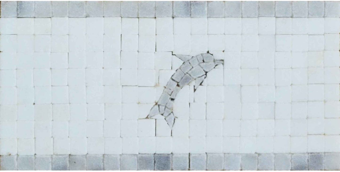Nautical Mosaic Border- Dolphin