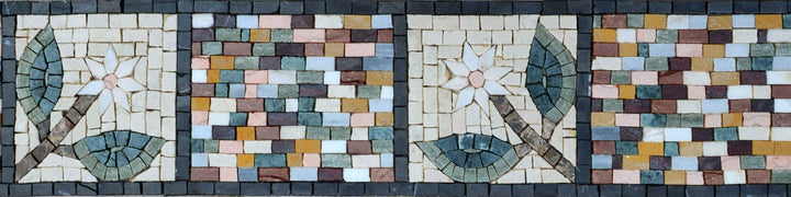 Mosaic Border - Abstract Daisies