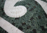 Mosaic Border - Green Waves