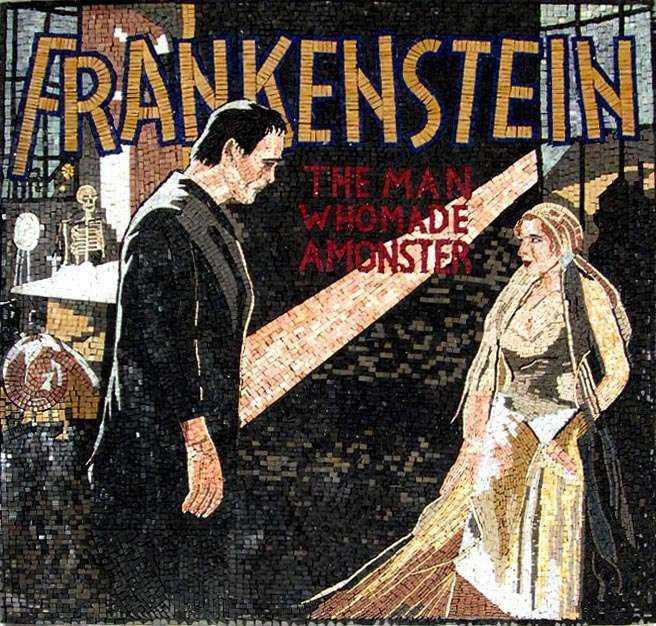 Frankenstein Custom Hand Made Mosaic