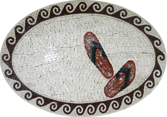 Flip Flop Mat Mosaic Rug