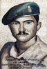 Military Portrait Marble Mosaic