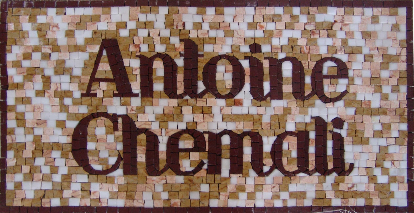 Full Name Marble Mosaic