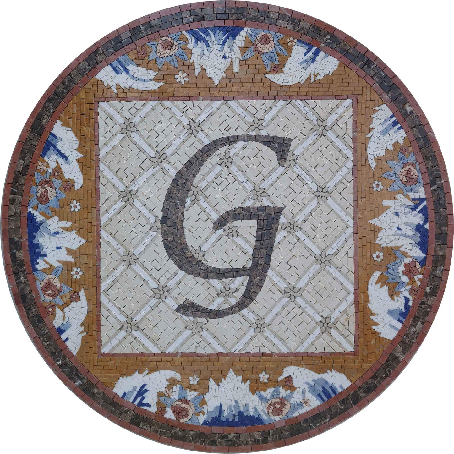 G Mosaic Initial - Mosaic Medallion