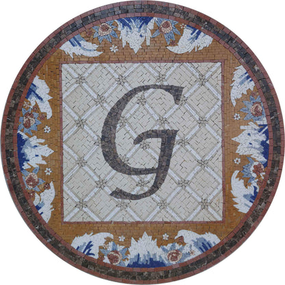 G Mosaic Initial - Mosaic Medallion