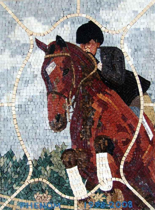 Horse Rider Custom hand made Mosaic