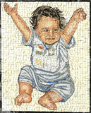Baby Portrait Custom Made Mosaic Marble