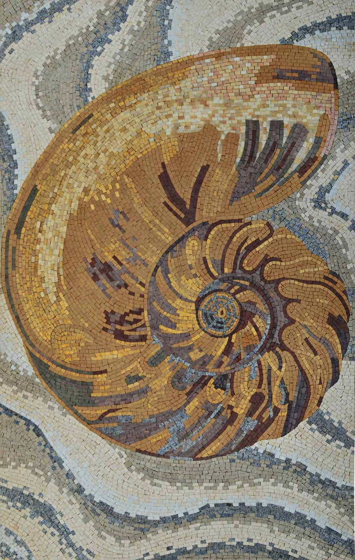 Mosaic Artwork - The Golden Shell