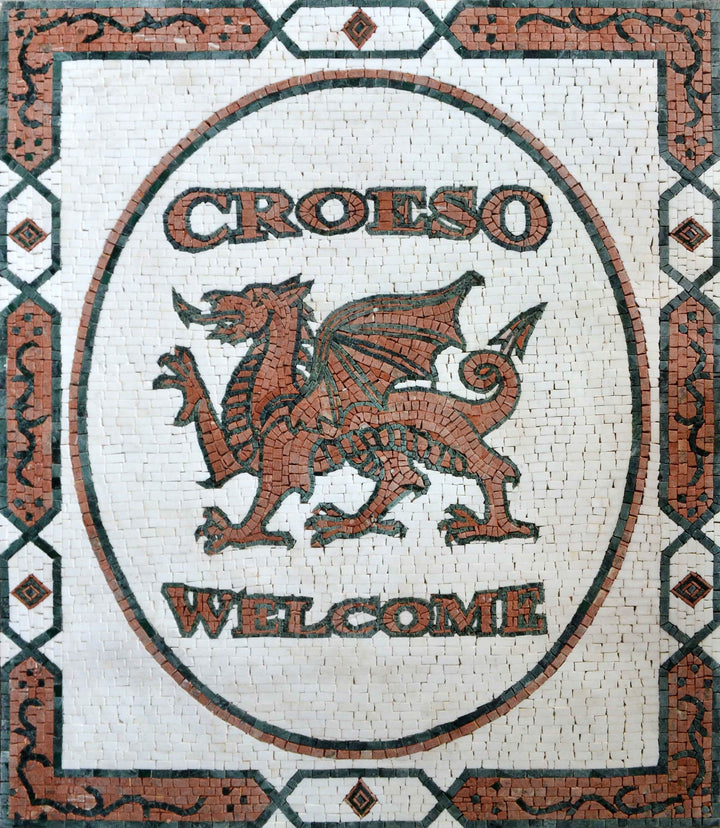Mosaic Welsh Door Mat