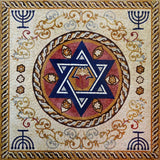 Jewish Symbols Marble Mosaic