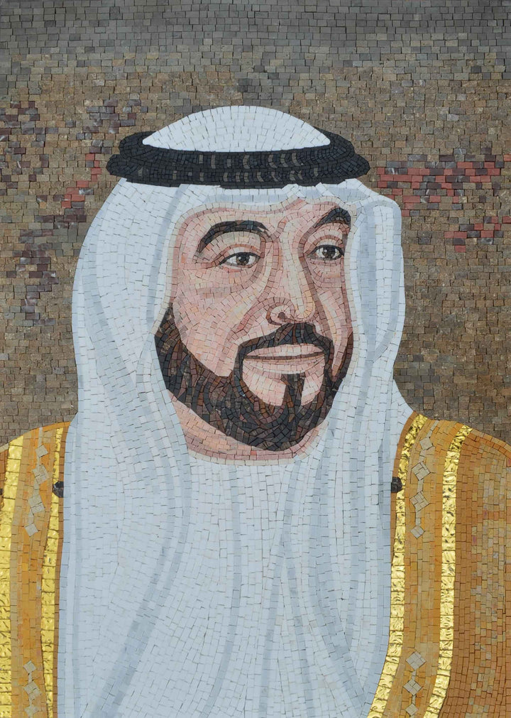Sheikh Khalifa bin Zayed Al Nahyan Portrait Mosaic