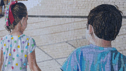 Brother and Sister - Custom Mosaic Art
