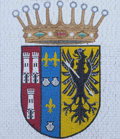 Custom Coat of Arms Badge - Mosaic Art