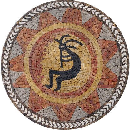 Kokopelli Mosaic Art Reproduction