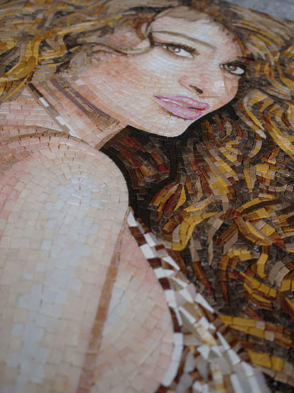 Curves and Curls- Custom Portrait Mosaic Art