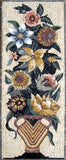 V" Shaped Mosaic Floral Pot "