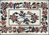 flower stone mosaic rug