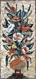 Multicolored Carnation Flowers Mosaic Art Tile